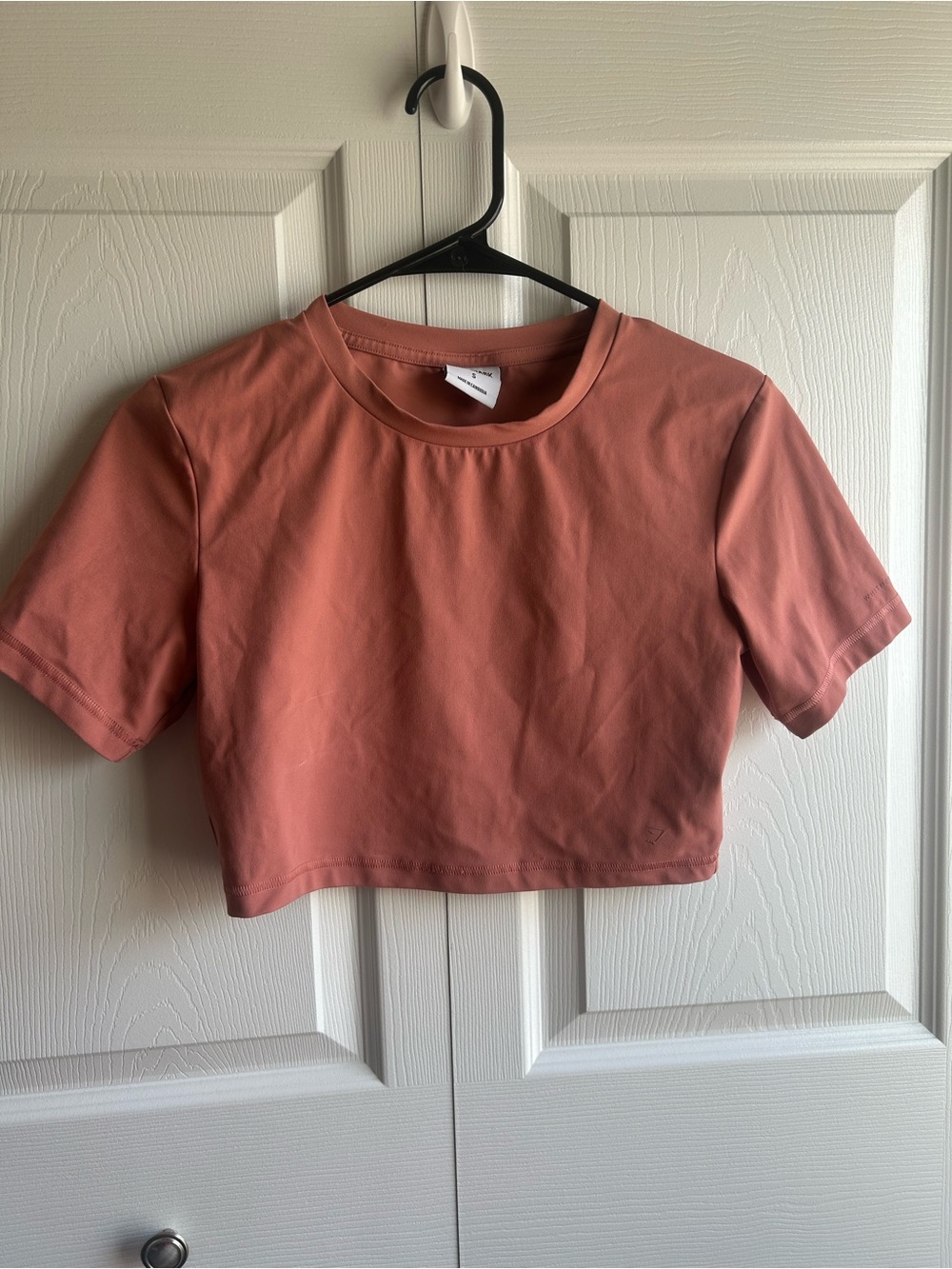 Gymshark Cropped Crewneck Top in Dusty Rose